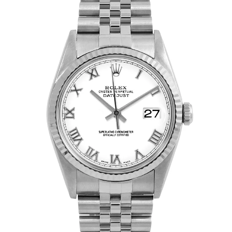 Rolex Datejust 36mm | 16234-WHT-ROM-FLT-JBL