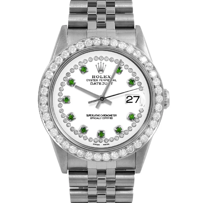 Rolex Datejust 36mm | 16234-WHT-STRE-25CT-JBL