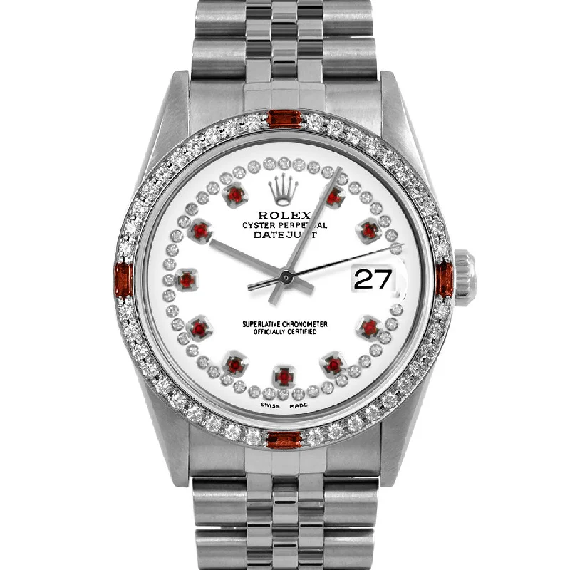 Rolex Datejust 36mm | 16234-WHT-STRR-4RBY-JBL