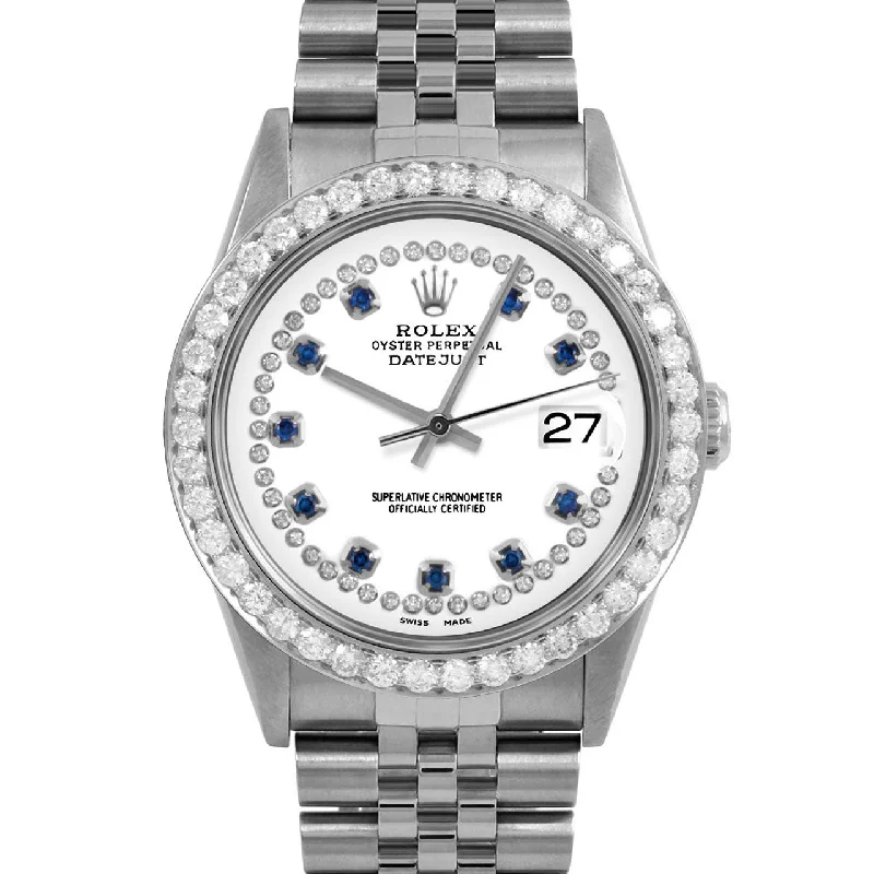 Rolex Datejust 36mm | 16234-WHT-STRS-25CT-JBL