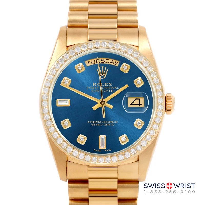 Rolex Day-Date 36mm | 18038-BLU-DIA-AM-BDS-PRS