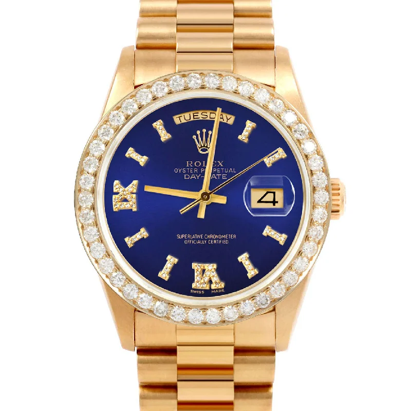 Rolex Day-Date 36mm | 18038-BLU-DR8I-25CT-PRS