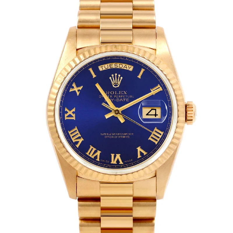 Rolex Day-Date 36mm | 18038-BLU-ROM-FLT-PRS