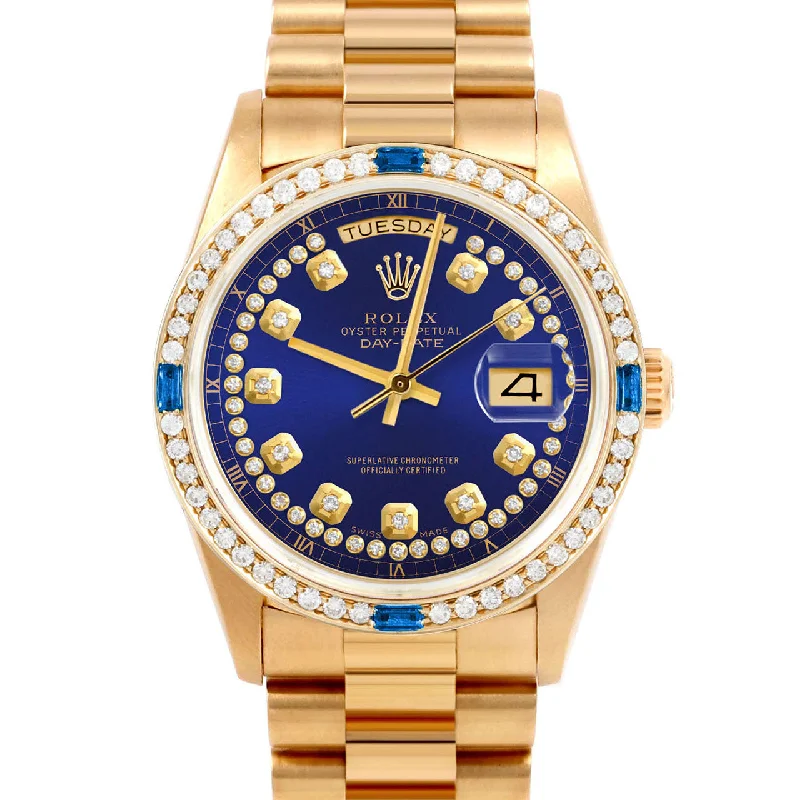 Rolex Day-Date 36mm | 18038-BLU-STRD-4SPH-PRS