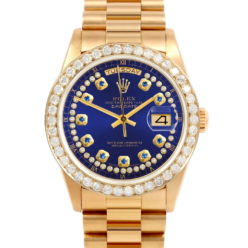 Rolex Day-Date 36mm | 18038-BLU-STRS-25CT-PRS