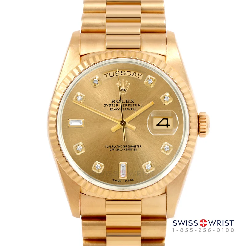 Rolex Day-Date 36mm | 18038-CHM-DIA-AM-FLT-PRS