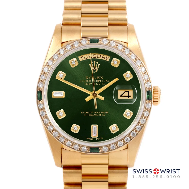 Rolex Day-Date 36mm | 18038-GRN-DIA-AM-4EMD-PRS