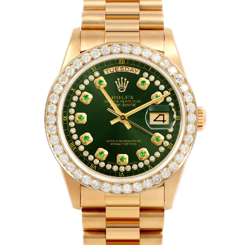 Rolex Day-Date 36mm | 18038-GRN-STRE-25CT-PRS