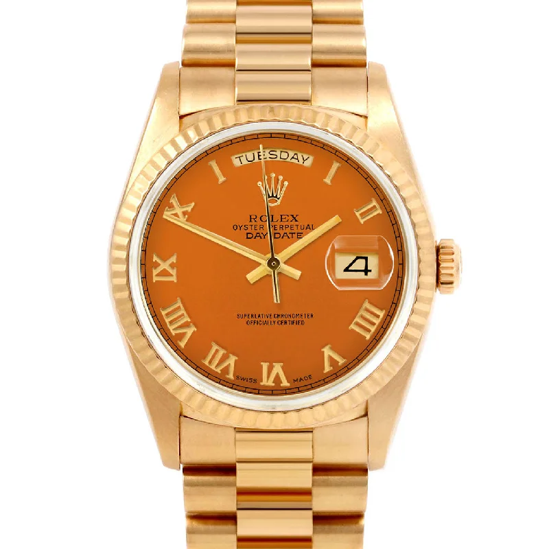 Rolex Day-Date 36mm | 18038-ORN-ROM-FLT-PRS