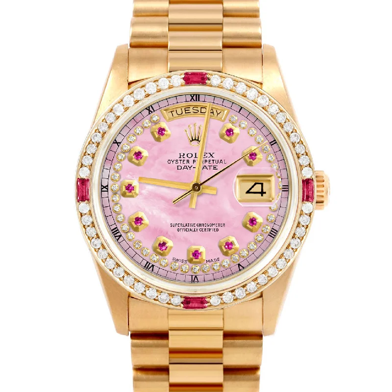 Rolex Day-Date 36mm | 18038-PMOP-STRR-4RBY-PRS