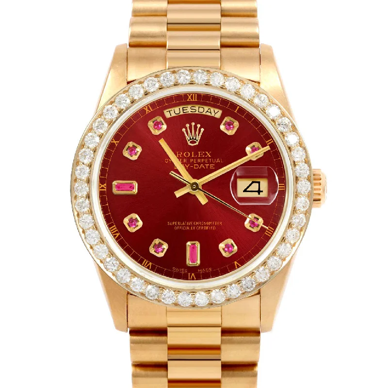 Rolex Day-Date 36mm | 18038-RED-RBY-AM-25CT-PRS