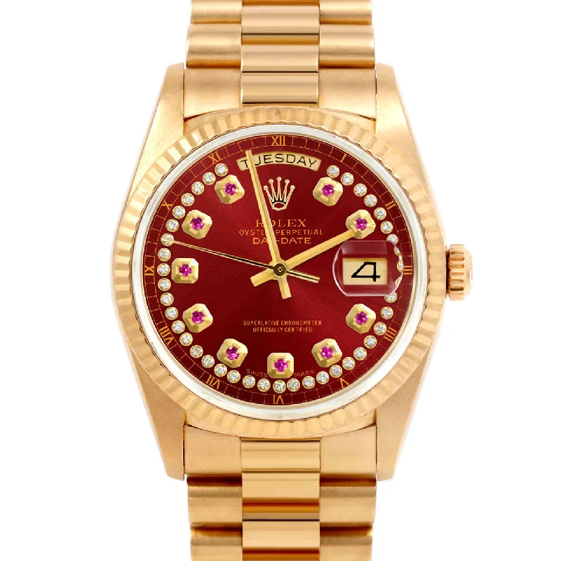 Rolex Day-Date 36mm | 18038-RED-STRR-FLT-PRS