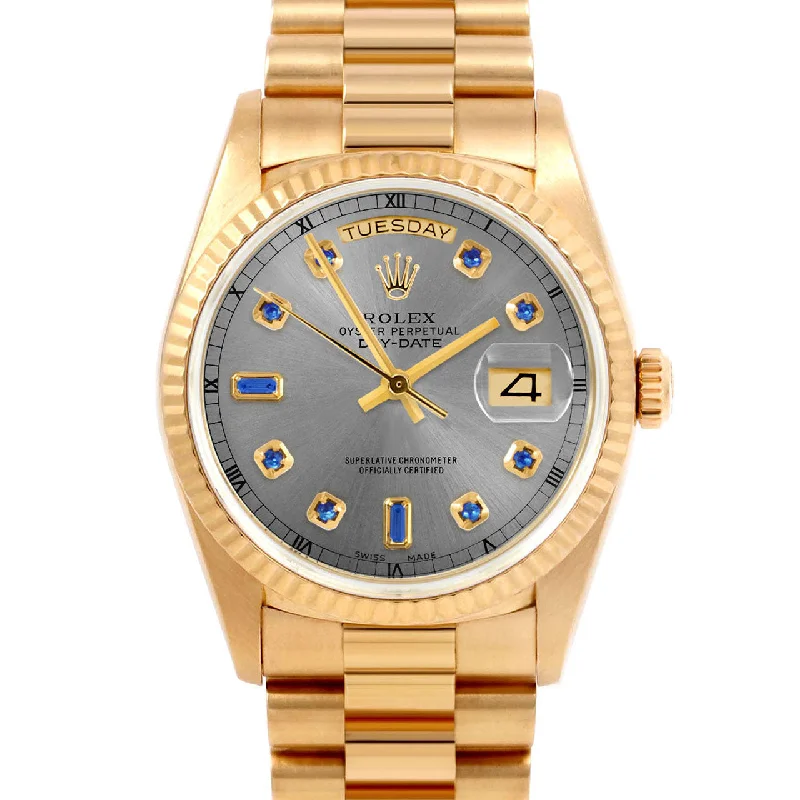 Rolex Day-Date 36mm | 18038-SLT-SPH-AM-FLT-PRS