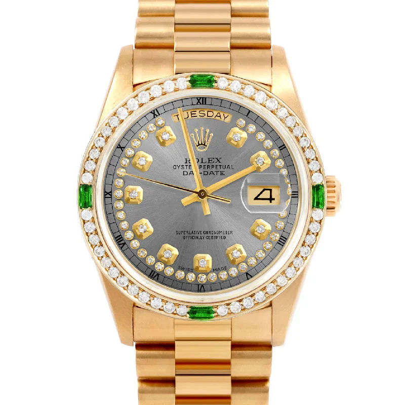 Rolex Day-Date 36mm | 18038-SLT-STRD-4EMD-PRS