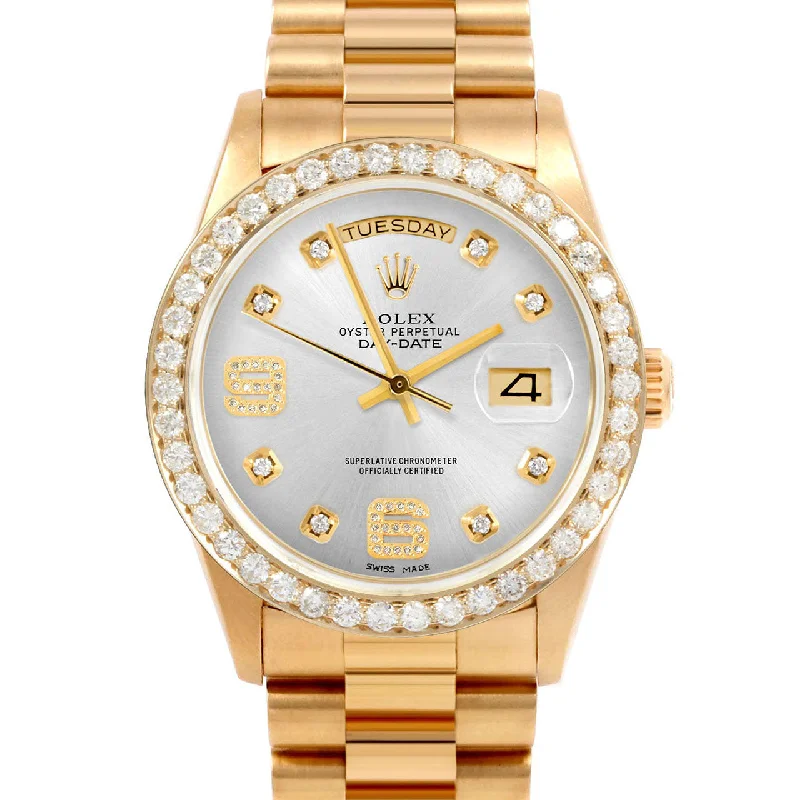 Rolex Day-Date 36mm | 18038-SLV-8DA69-25CT-PRS