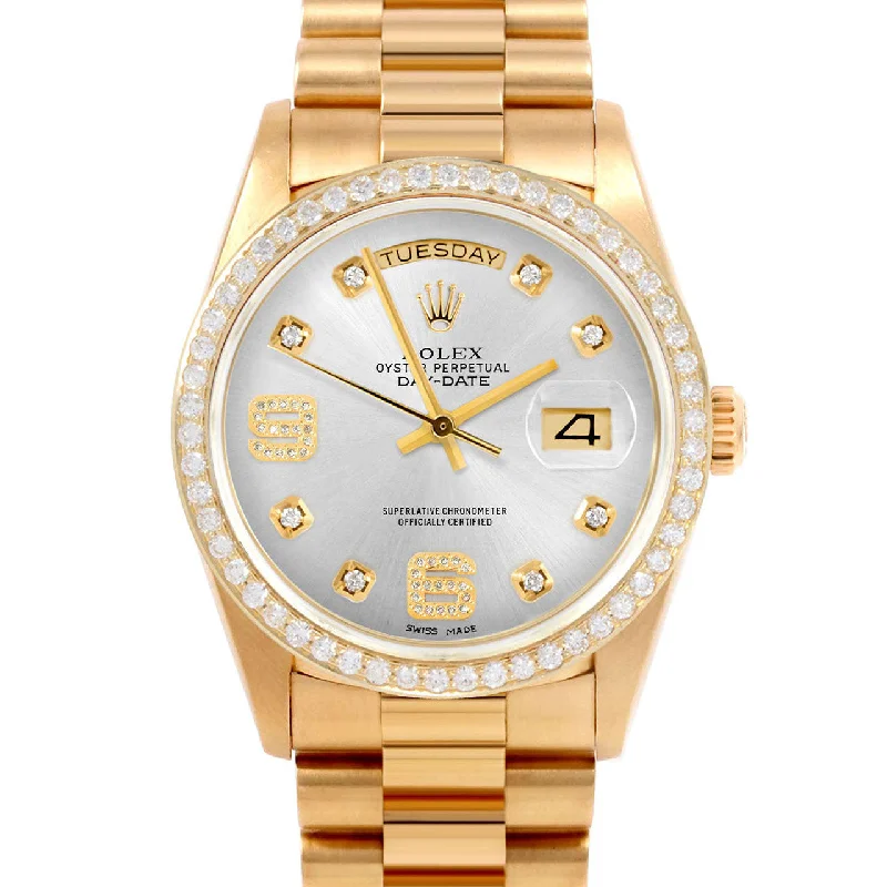 Rolex Day-Date 36mm | 18038-SLV-8DA69-BDS-PRS