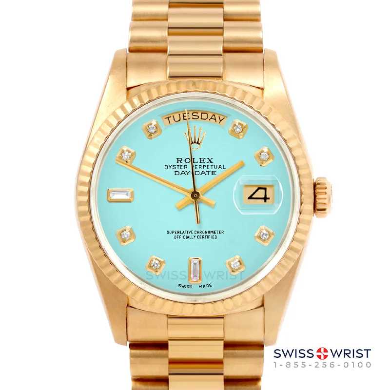 Rolex Day-Date 36mm | 18038-TRQ-DIA-AM-FLT-PRS