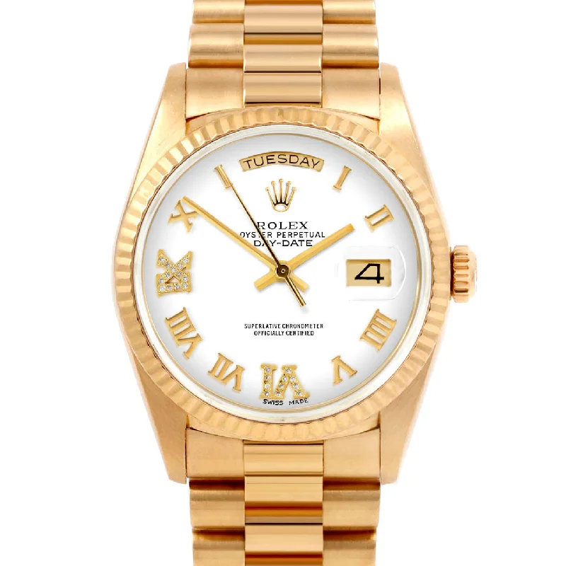 Rolex Day-Date 36mm | 18038-WHT-RDR69-FLT-PRS