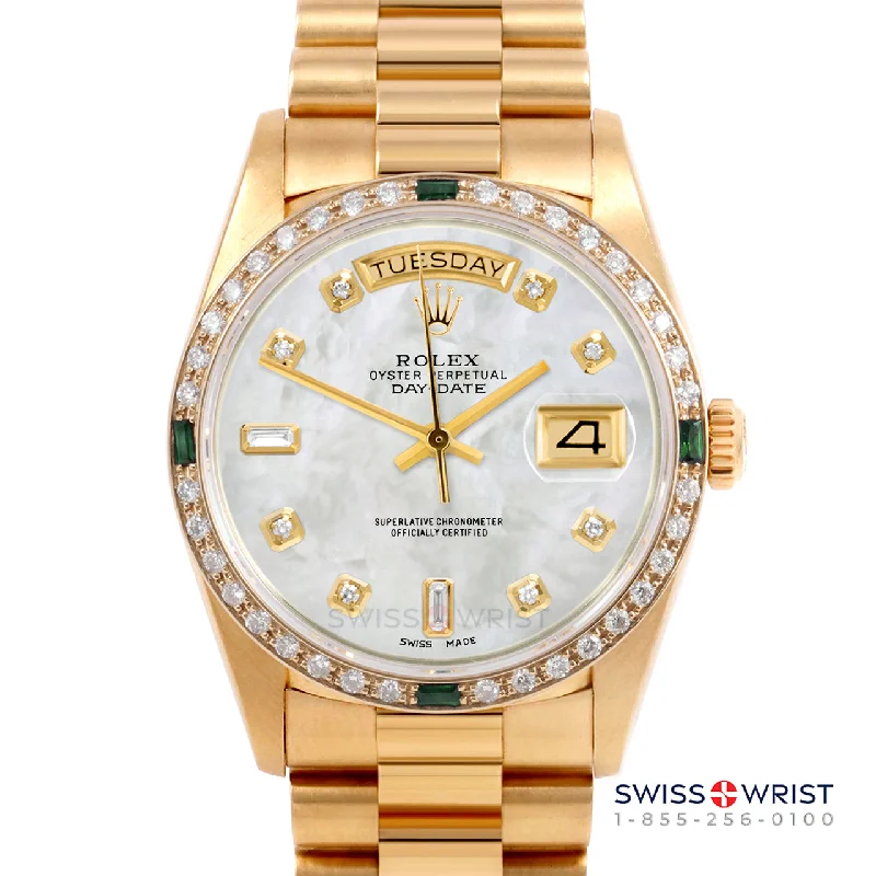 Rolex Day-Date 36mm | 18038-WMOP-DIA-AM-4EMD-PRS