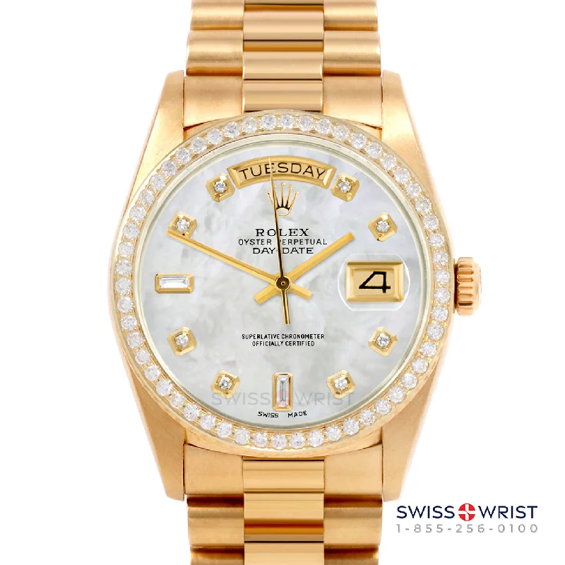 Rolex Day-Date 36mm | 18038-WMOP-DIA-AM-BDS-PRS