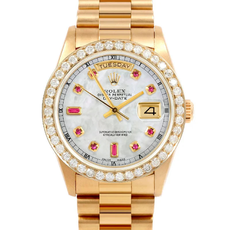 Rolex Day-Date 36mm | 18038-WMOP-RBY-AM-25CT-PRS