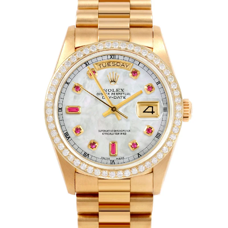 Rolex Day-Date 36mm | 18038-WMOP-RBY-AM-BDS-PRS