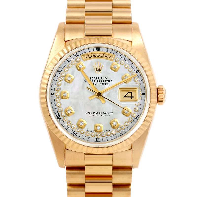 Rolex Day-Date 36mm | 18038-WMOP-STRD-FLT-PRS