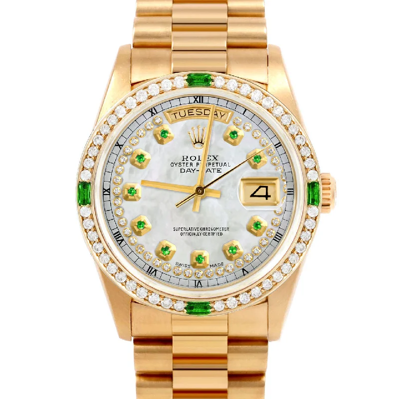 Rolex Day-Date 36mm | 18038-WMOP-STRE-4EMD-PRS