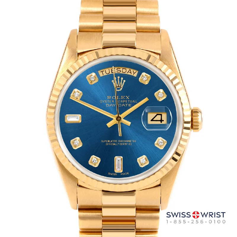 Rolex Day-Date 36mm | 18238-BLU-DIA-AM-FLT-PRS