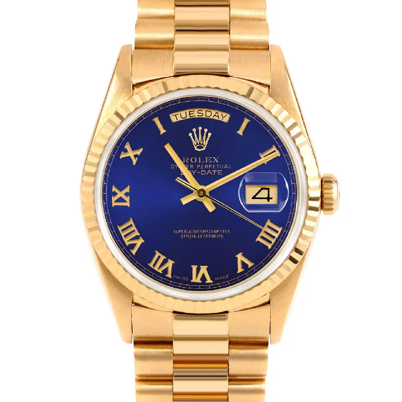 Rolex Day-Date 36mm | 18238-BLU-ROM-FLT-PRS