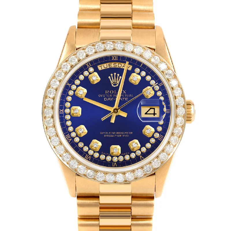 Rolex Day-Date 36mm | 18238-BLU-STRD-25CT-PRS