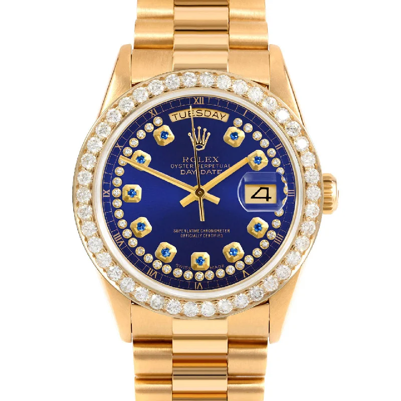 Rolex Day-Date 36mm | 18238-BLU-STRS-25CT-PRS