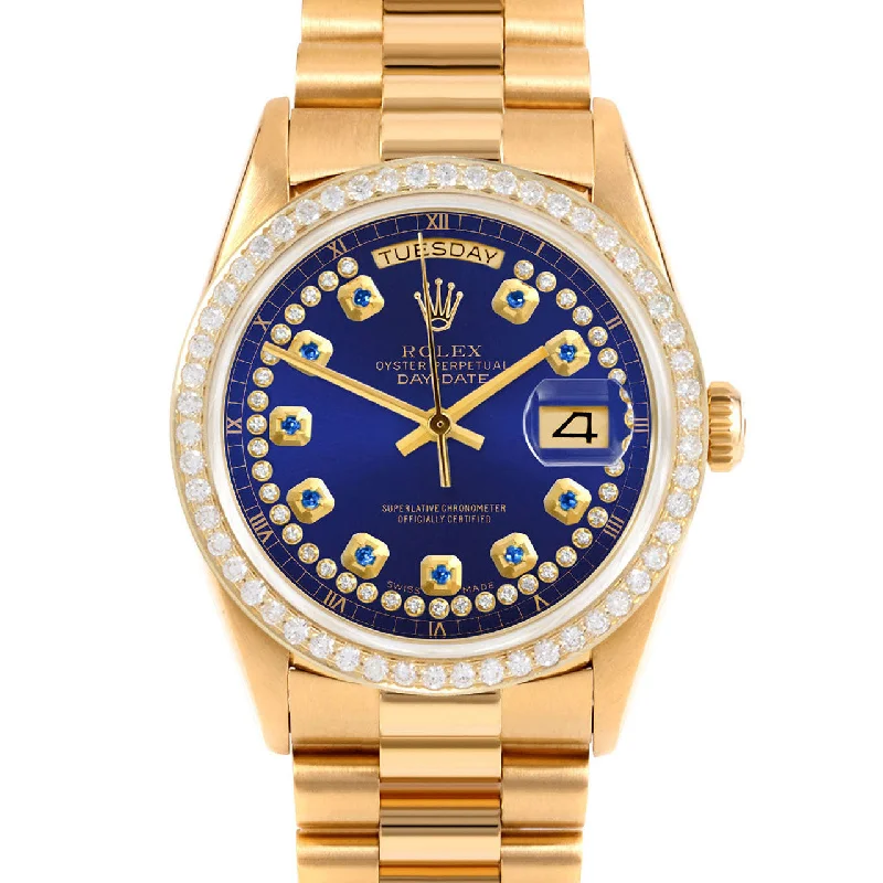 Rolex Day-Date 36mm | 18238-BLU-STRS-BDS-PRS