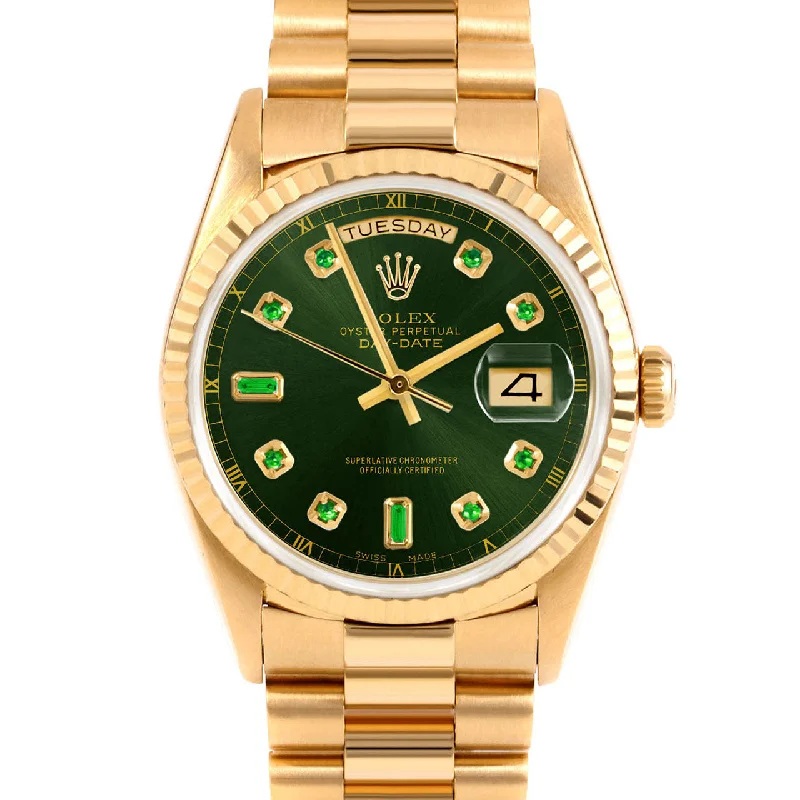 Rolex Day-Date 36mm | 18238-GRN-EMD-AM-FLT-PRS