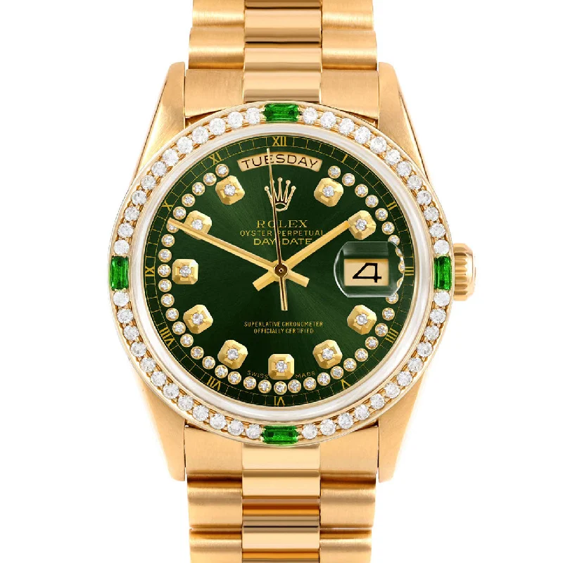 Rolex Day-Date 36mm | 18238-GRN-STRD-4EMD-PRS