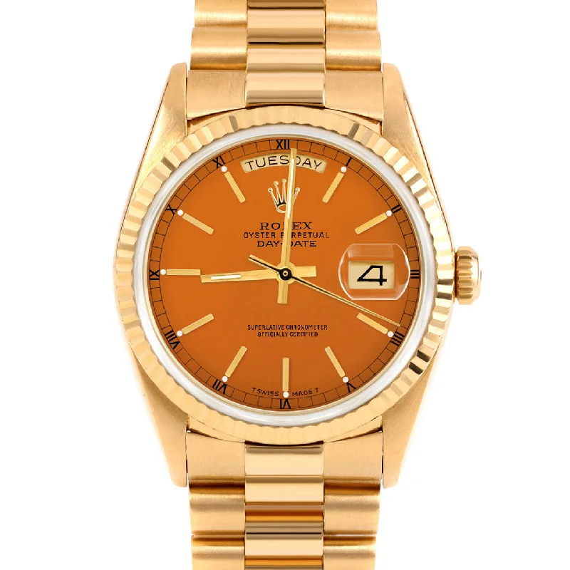 Rolex Day-Date 36mm | 18238-ORN-STK-FLT-PRS