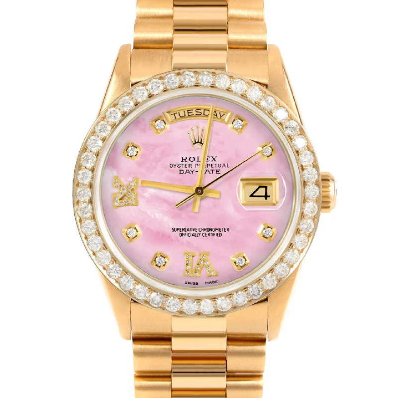 Rolex Day-Date 36mm | 18238-PMOP-8DR69-25CT-PRS