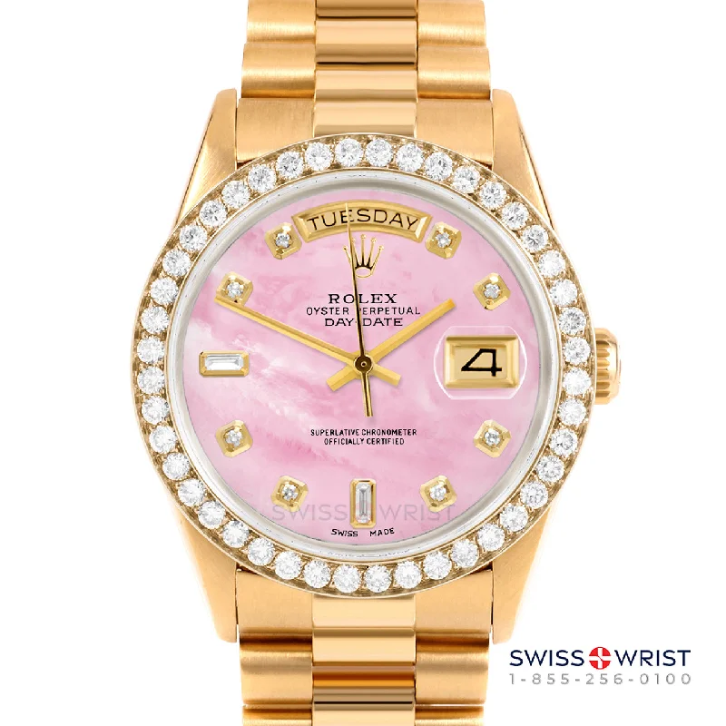 Rolex Day-Date 36mm | 18238-PMOP-DIA-AM-25CT-PRS