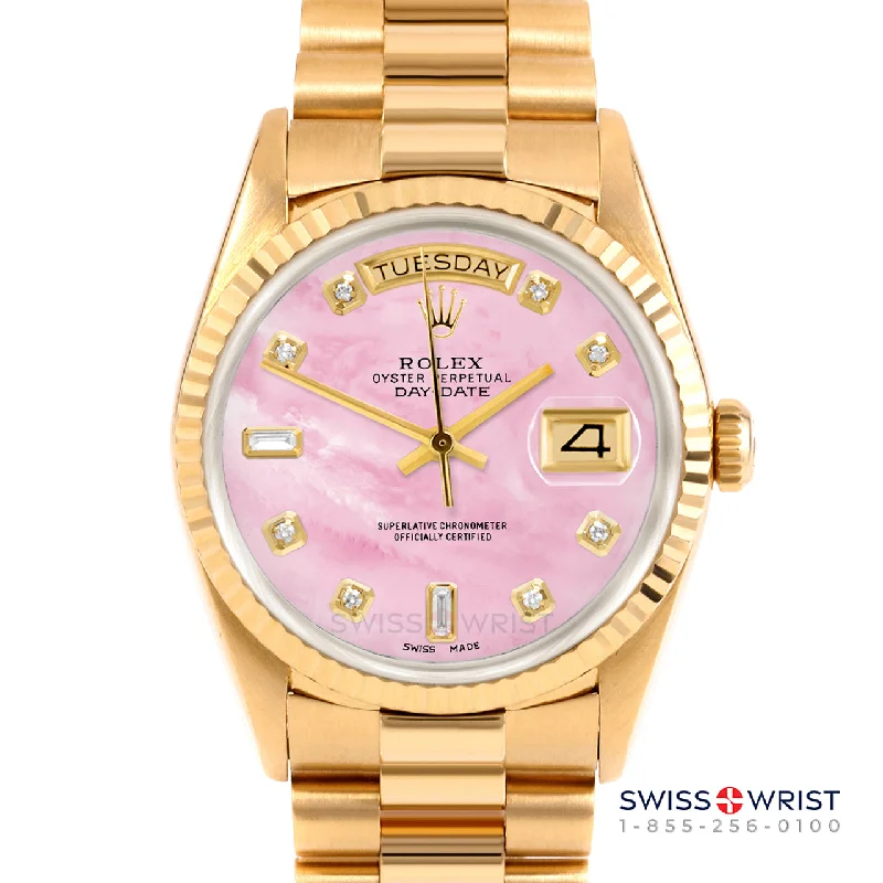 Rolex Day-Date 36mm | 18238-PMOP-DIA-AM-FLT-PRS