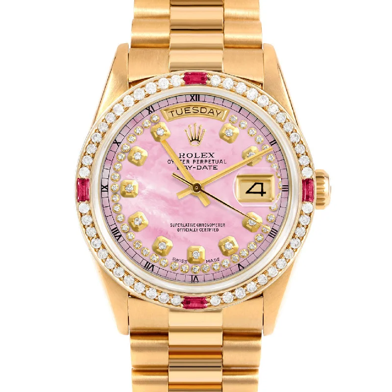 Rolex Day-Date 36mm | 18238-PMOP-STRD-4RBY-PRS