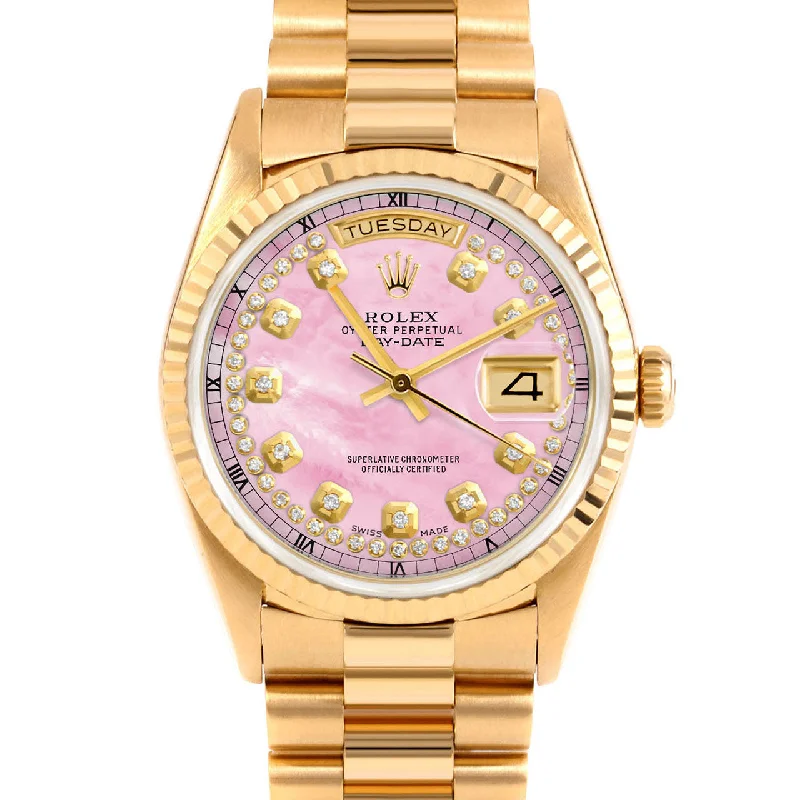 Rolex Day-Date 36mm | 18238-PMOP-STRD-FLT-PRS