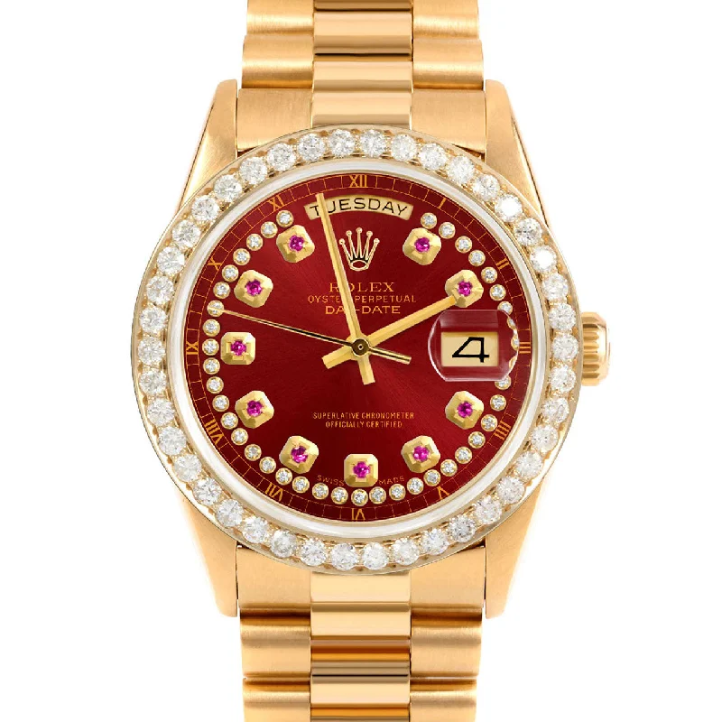 Rolex Day-Date 36mm | 18238-RED-STRR-25CT-PRS