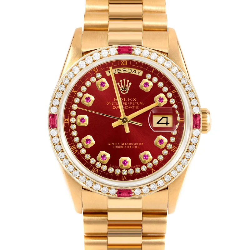 Rolex Day-Date 36mm | 18238-RED-STRR-4RBY-PRS