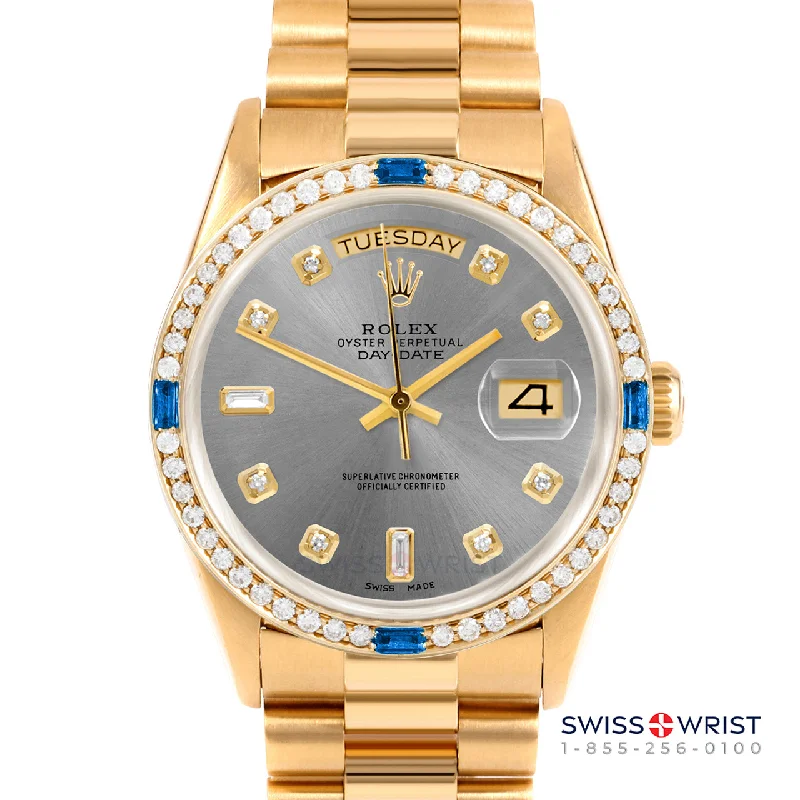 Rolex Day-Date 36mm | 18238-SLT-DIA-AM-4SPH-PRS