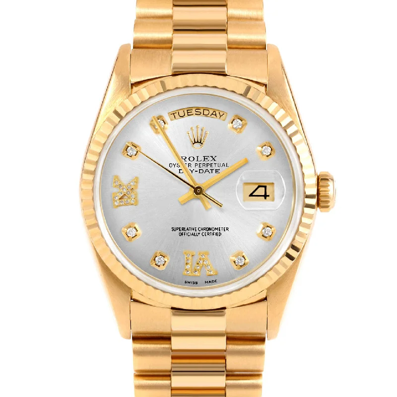 Rolex Day-Date 36mm | 18238-SLV-8DR69-FLT-PRS