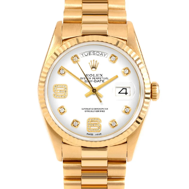 Rolex Day-Date 36mm | 18238-WHT-8DA69-FLT-PRS