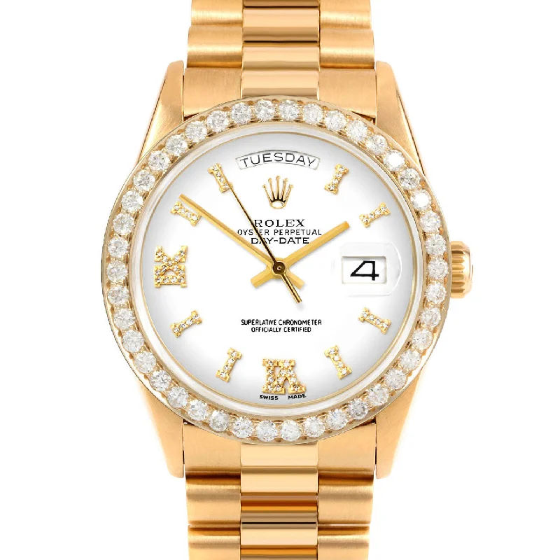 Rolex Day-Date 36mm | 18238-WHT-DR8I-25CT-PRS