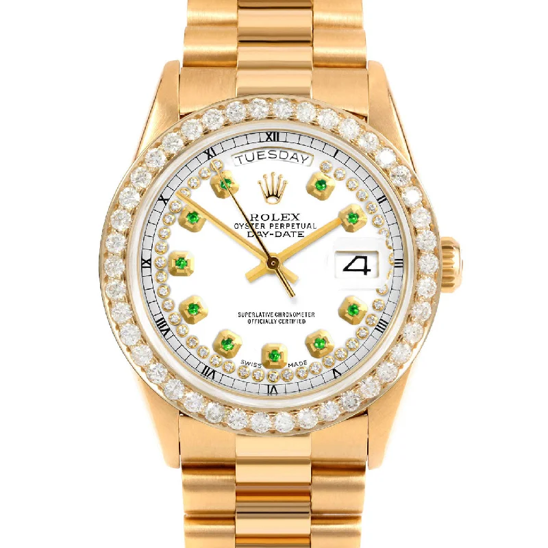 Rolex Day-Date 36mm | 18238-WHT-STRE-25CT-PRS