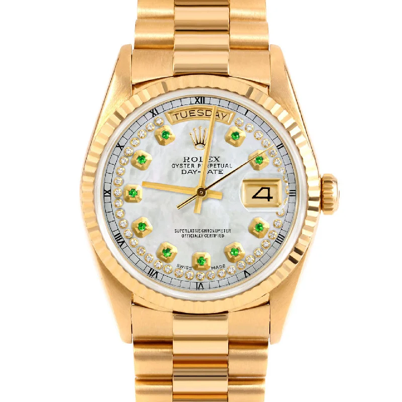 Rolex Day-Date 36mm | 18238-WMOP-STRE-FLT-PRS