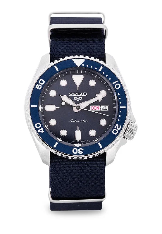 Seiko 5 SRPD51K2 Sports  Blue Nylon Strap Automatic Watch for Men